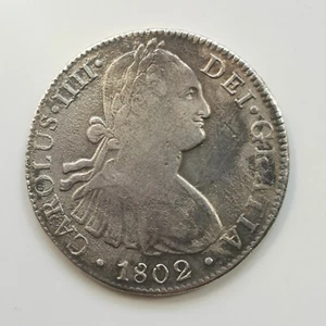 CARLOS IV 8 Reales 1802 Mejico Mexico - Imagen 1 de 3