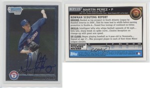 2010 Bowman Chrome Prospects Auto Martin Perez #BCP119 Auto