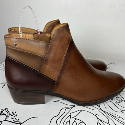 Pikolinos Daroca Boots Women's Size 41 Us 10-10.5 Brown Leather Ankle Boots - Image 1 of 4