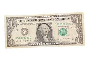 2021 Dollar Bookend C51870000C Offset Green Seal & Ink Bleed - Picture 1 of 9