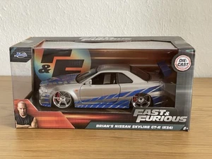 Jada Toys 1:24 Brian's Nissan Skyline GT-R (R34) Película 2 Fast 2 Furious 2003 - Imagen 1 de 12