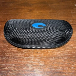 Costa Del Mar - Zippered Black Blue Clamshell Sunglasses Case - Good Used Shape - Picture 1 of 10