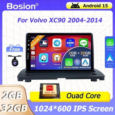 For Volvo XC90 2004-2014 Android 15 CarPlay Car Stereo GPS Navi Head Unit 2+32GB - Image 1 of 4