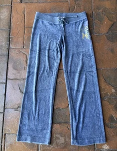Y2K Juicy Couture Butterfly Flare Pants Small Gray - Picture 1 of 14