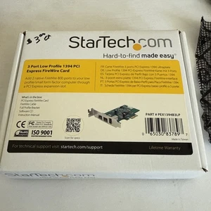 StarTech 3 Port Low Profile 1394 PCI Express FireWire Card PEX1394B3LP - Picture 1 of 10