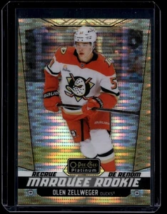 2024-25 OPC Platinum Hockey Olen Zellweger #207 Rookie Seismic Gold /50 - Bild 1 von 2