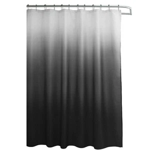 Waffle Weave Shower Curtain Set, 70" x 72", Dark Grey Ombre 13 Piece - Picture 1 of 5