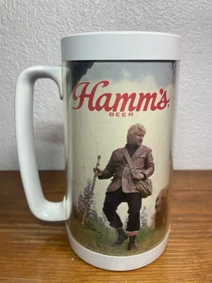 Taza de plástico Hamms Beer Thermo Serv Sasha And Earl publicidad vintage cervecera Foto 1 de 4