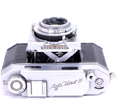 Câmera de Filme 35mm Agfa Karat 36 Rangefinder Solinar 50mm 2.8 Dobrável Funciona Bem - Imagem 1 de 4