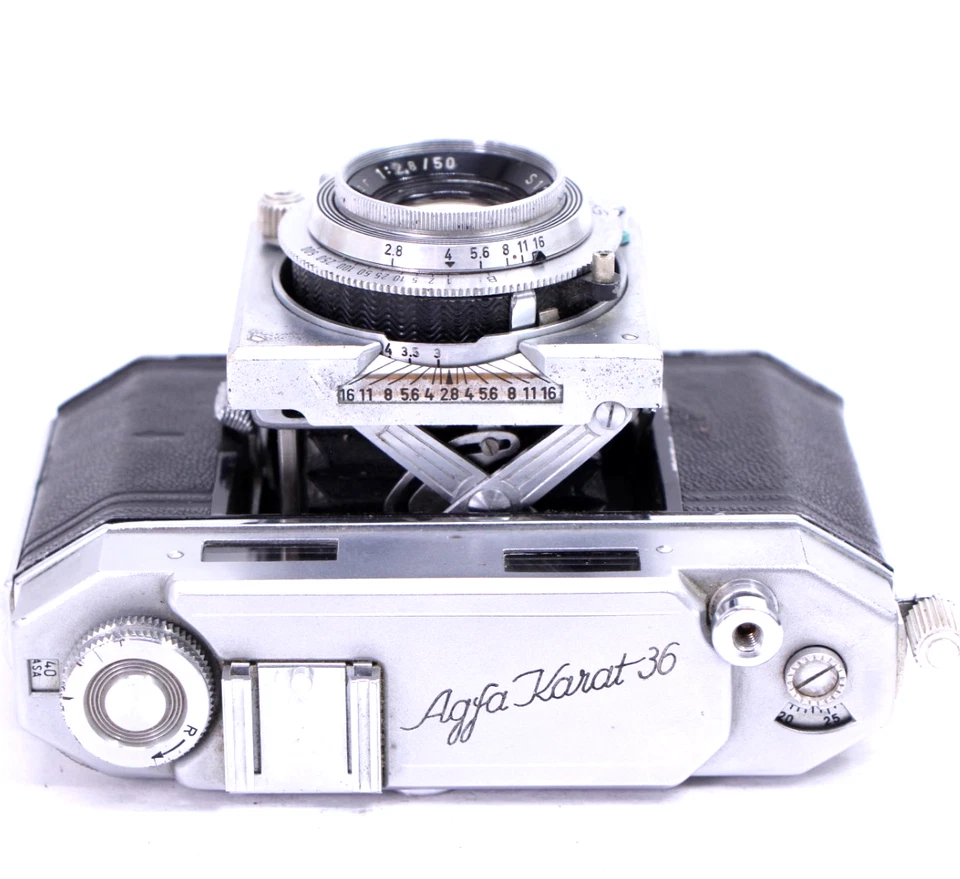 Agfa Karat 36 telémetro 35 mm cámara fotográfica Solinar 50 mm 2,8 plegable funciona bien Foto 1 de 4