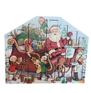Byers' Choice Traditions Wooden Advent Calendar Santa's Helpers 24 Door Box - Picture 1 of 16