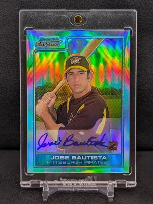 2006 Bowman Chrome Jose Bautista Refractor Autograph /500 *On-Card Auto* EX - Image 1 of 4