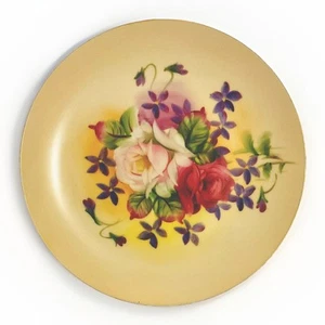 Vintage Lefton China Hand Painted Ceramic Multicolored Floral Hanging Plate - Picture 1 of 5