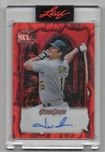 2025 Leaf Metal Halloween Jason Giambi BLOOD RED LAVA AUTO AUTOGRAPH 9/13 A's - Picture 1 of 1