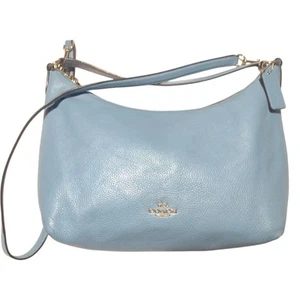 Coach East West Celeste Convertible Hobo Pebble Leather Shoulder F36628 Bluejay - Picture 1 of 19