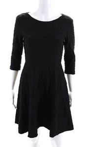 Vestido Vaina Donna Morgan Mujer Manga 3/4 Ponte Cuello Redondo Negro Talla 4 - Imagen 1 de 7