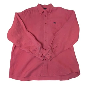 Camicia Faconnable Classique in lino con bottoni rosa taglia XL - Foto 1 di 16