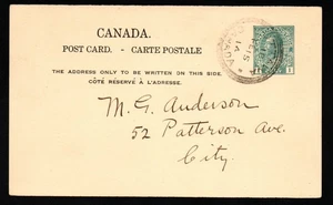 RARE VINTAGE 1914 CANADIAN M.G. ANDERSON KNOX CHURCH KING EDWARD VII POSTCARD - Picture 1 of 2