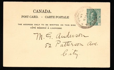 RARE VINTAGE 1914 CANADIAN M.G. ANDERSON KNOX CHURCH KING EDWARD VII POSTCARD - Image 1 of 2