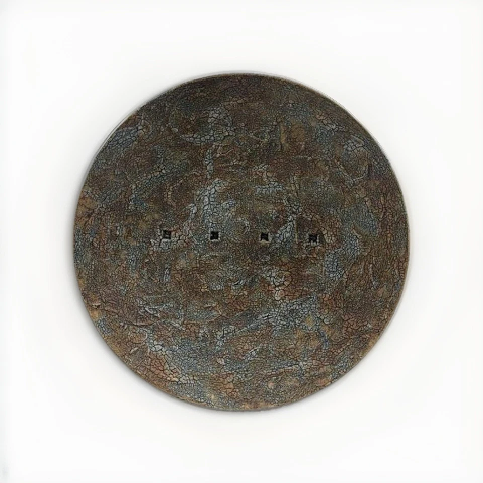 "Cargador de cerámica Brutalist Raku 2002 firmado por Greg C. Riley 23"" arte de pared cerámica" Foto 1 de 2