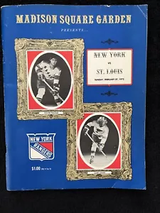 1972 New York Rangers NHL Hockey Program vs. St. Louis Blues - 27.02.72 - Bild 1 von 16