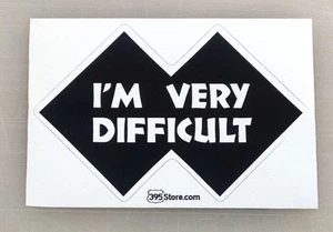 Snow Skier Skiing Boarding I'm Very Difficult sticker decal 4"x2.6" - Picture 1 of 1