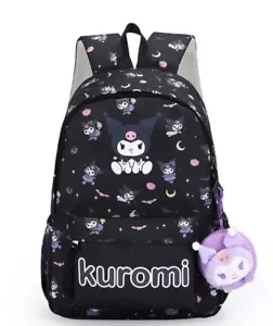 Kuromi Sanrio Backpack Fashionable Children's Cute School Black Bag - Picture 1 of 4