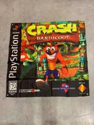 Crash Bandicoot Custom Wall Flag Banner Tapestry 3 x 3 Ft, PS1 - Image 1 of 4