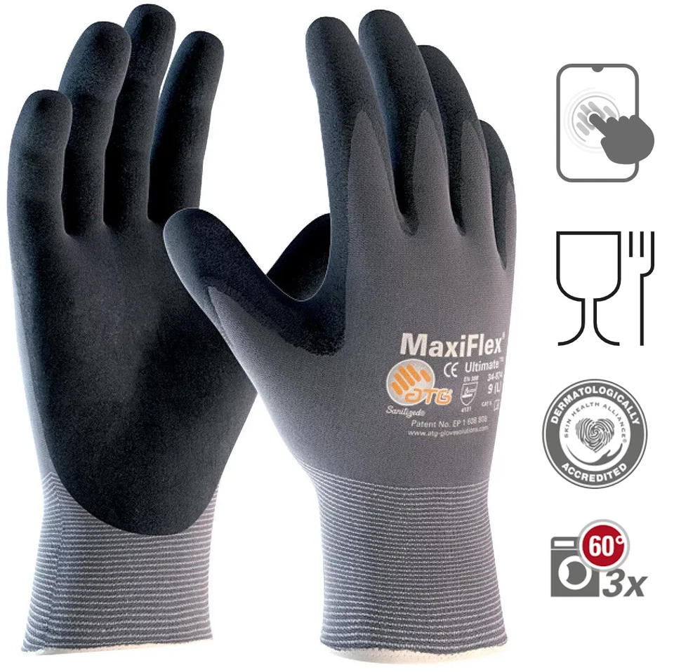 ATG MaxiFlex Ultimate Montagehandschuhe Arbeitshandschuhe 7 8 9 10 11 12 S M L X - Bild 1 von 4
