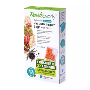 Presto FreshDaddy sacchetti sottovuoto con cerniera formato gallone set 8 pezzi - Foto 1 di 5