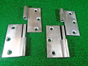 PAIR OF LIFT OFF BUTT HINGES 3 1/2" x 3 1/2 LEFT: CIRCA 1870 VERY NICE (20333) - Picture 1 of 4
