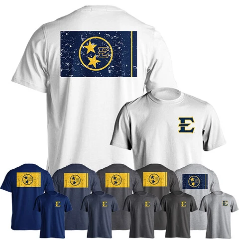 East Tennessee State University ETSU Buccaneers State Flag T-shirt Tee Cover