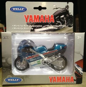 1994 Yamaha TZ250M Motorcycle Blue & White Welly 1/18 Scale Motorcycle - Picture 1 of 1