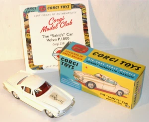 Corgi Model Club Corgi Toys 258 The "Saint's Car" Volvo P.1800 +Box, certificate - Picture 1 of 7