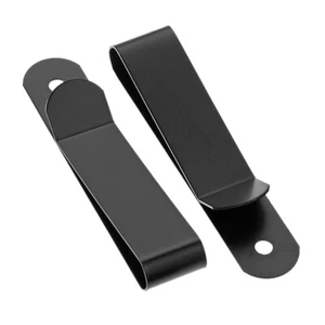 10pcs Spring Buckle Sheath Clip Iron 72*15mm Black for Pockets Wallet Key Hooker - Picture 1 of 12