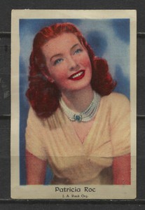 Patricia Roc Vintage Movie Film Star Trading Card