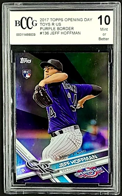 Topps Opening Day 2017 púrpura #136 Jeff Hoffman radiocontrol Rookie Toys R EE. UU. BCCG 10  Foto 1 de 4