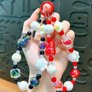Bead Doll Phone Charm Rope Rabbit Bag Charm Pendant Sweet Mobile Phone Strap - Photo 1 sur 13