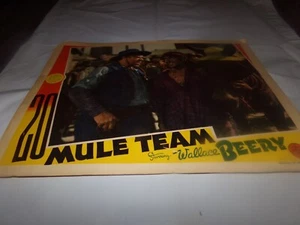 Vintage 20 Mule Team Film Lobby Card Wallace Berry & His Squaw nativi americani - Foto 1 di 7