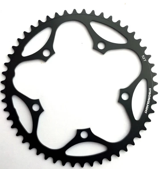 Plato Stronglight Dural 5083 9/10 velocidades 130 mm BCD 52T en negro Foto 1 de 1