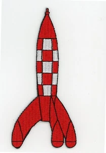 PATCH TINTIN ROCKET 11 CMS 4,3" IRON ON PARCHE - Picture 1 of 1