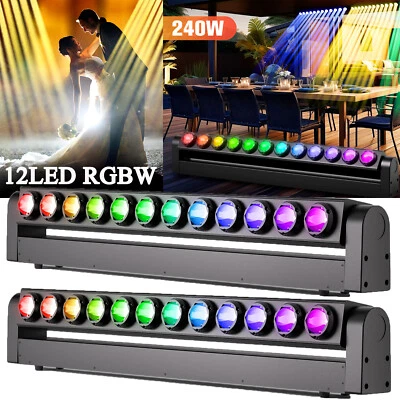 12X20W LED RGBW Wall Wash Light Strobe Light DMX DJ Party Stage Lighting Effect - Image 1 of 4