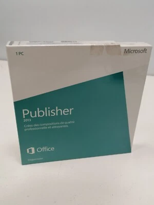 Nuovissimo DVD Microsoft Publisher 2013 Africa francese Caraibi, fattura IVA - Immagine 1 di 3