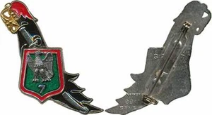 7° Chasseurs, aigle en relief, vert translucide, épingle, Delsart 2037(C15) - Picture 1 of 1
