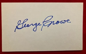 GEORGE CROWE Signed Index Card New York Black Yankees Cubans Boston Braves d2011 - Picture 1 of 2