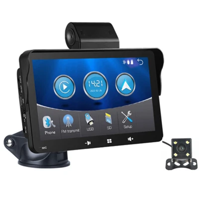 Touch Screen Car MP5 Player BT USB FM W/Free Camera For CarPlay Android Auto - Image 1 of 4