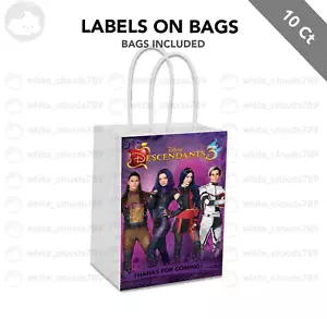 10 Descendant 3 Label on White Kraft Gift Bag Birthday Party Favor 5.5 x 8 - Picture 1 of 1