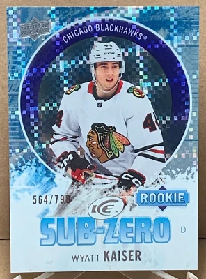 Wyatt Kaiser 2023-24 UD Ice #SZ-29 Sub-Zero 564/799 Rookie - Image 1 of 2