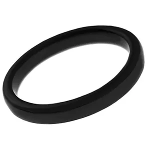 Bague anneau en Céramique noire - Largeur 3mm - Taille au choix - Picture 1 of 4