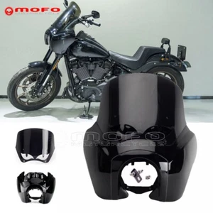 New Headlight Fairing Windshield For Harley Softail FXST Street Bob FXBB 2018-22 - Picture 1 of 9